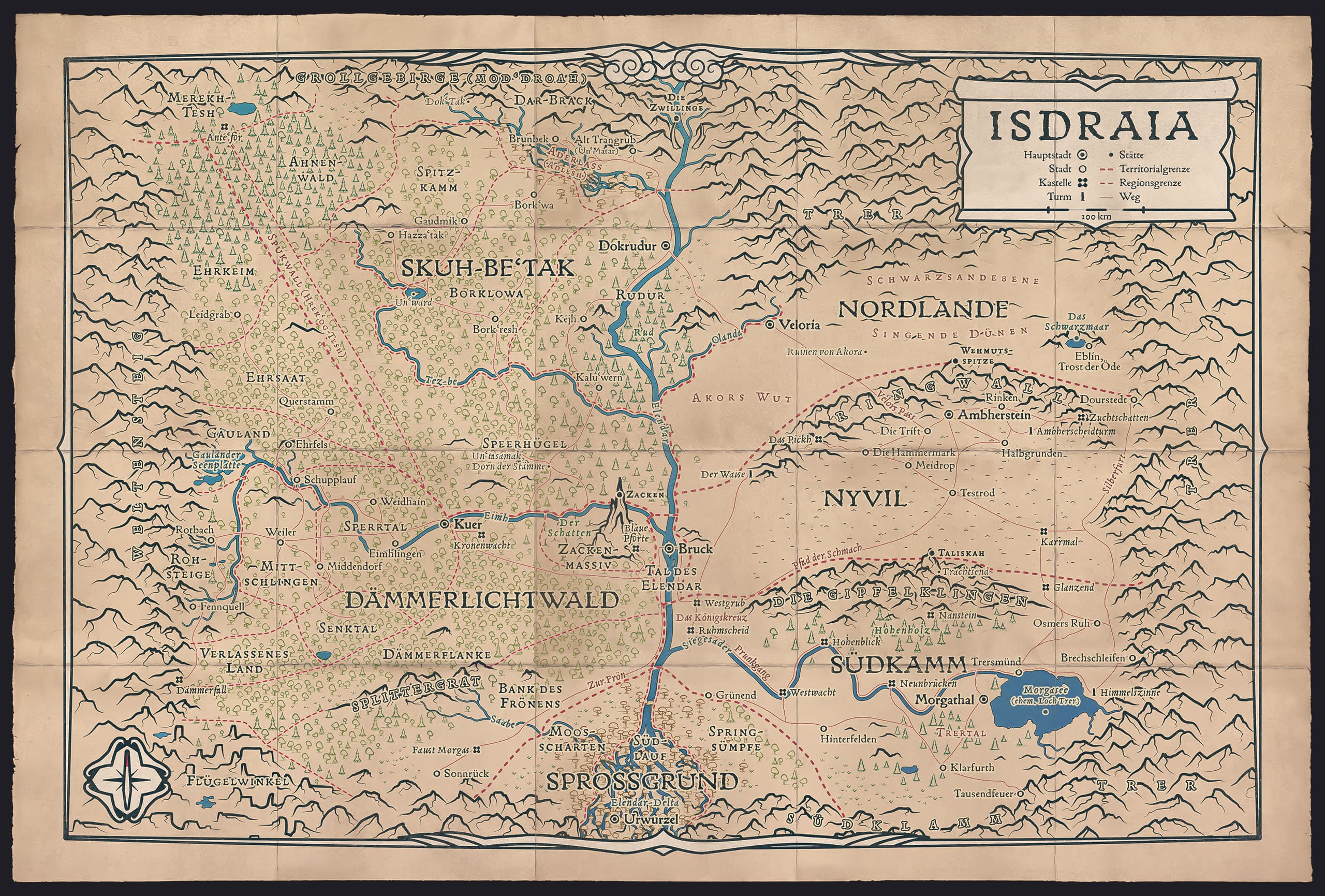 Isdraia Map