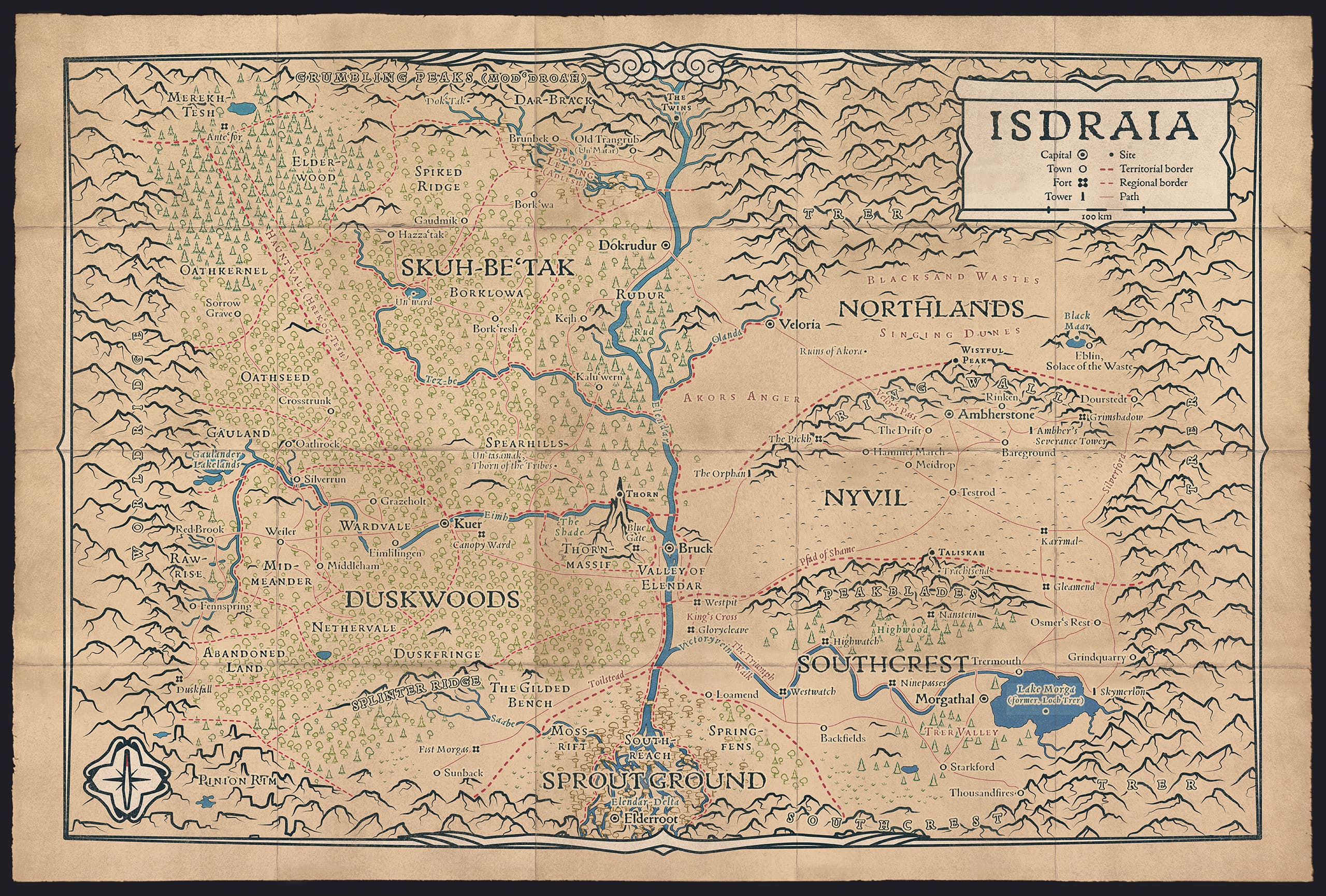 Isdraia Map